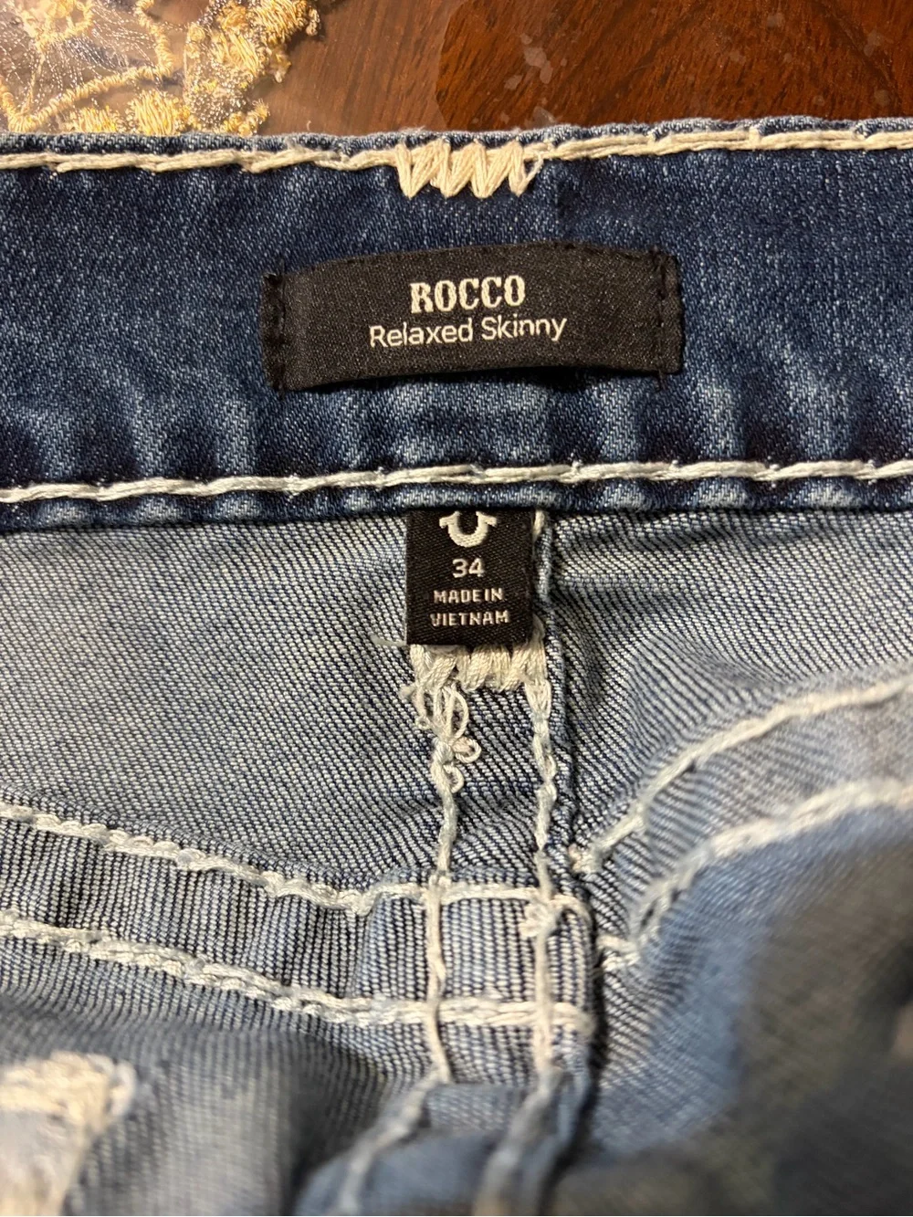 True Religion Men's Skinny Jeans in Medium Blue Wash